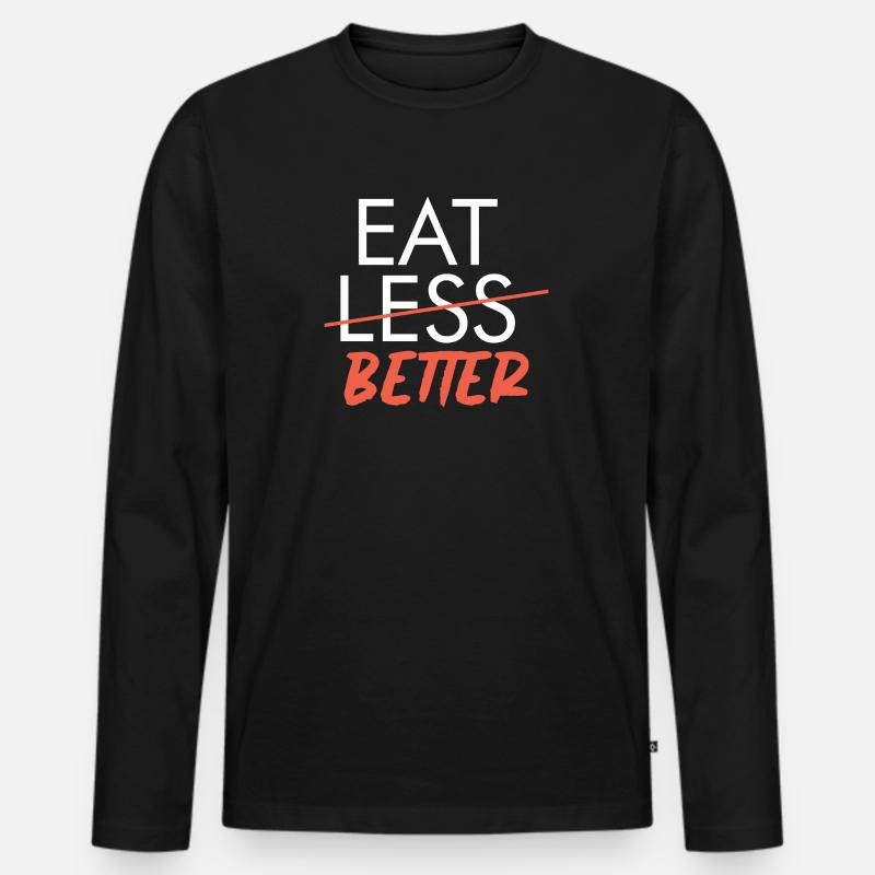 EAT BETTER - Männer Premium Bio Langarmshirt - Schwarz