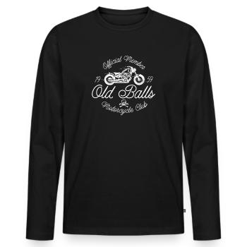 1959 Jahrgang Geburtstag Biker Motorrad Geschenk - Männer Premium Bio Langarmshirt - Schwarz - Vorne - Nico (187cm)