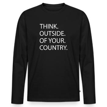 calligraphic birthday present idea family activity - Men's Premium Organic Long Sleeve Shirt - black - Front - Nico (187cm)