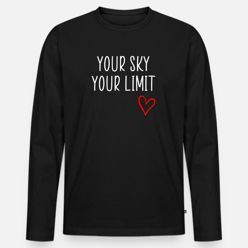 Ihr Sky Cool Zitat - Männer Premium Bio Langarmshirt - Schwarz