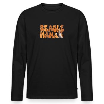 Beagle Groovy Beagle maman - T-shirt manches longues Premium bio Homme - noir - Devant - Nico (187cm)
