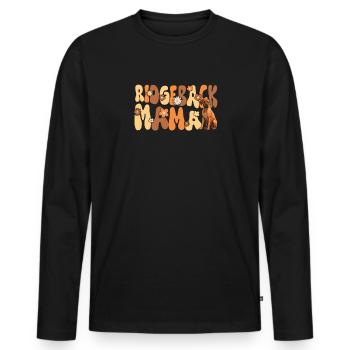 Rhodesian Ridgeback Groovy Ridgeback maman - T-shirt manches longues Premium bio Homme - noir - Devant - Nico (187cm)