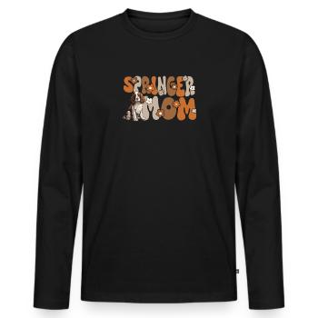 English Springer Spaniel Groovy Springer Mom - Männer Premium Bio Langarmshirt - Schwarz - Vorne - Nico (187cm)