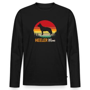 Heeler Mama Mutter Haustier Vieh Hund Besitzer - Männer Premium Bio Langarmshirt - Schwarz - Vorne - Nico (187cm)