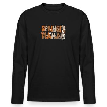 English Springer Spaniel Groovy Springer Mama - Männer Premium Bio Langarmshirt - Schwarz - Vorne - Nico (187cm)