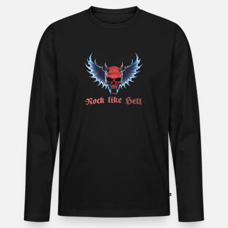 Wing Devil 2024 03 - Men's Premium Organic Long Sleeve Shirt - black
