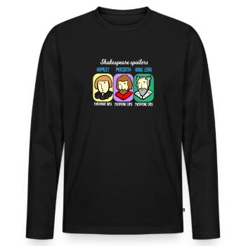 Shakespeare Zitat Spoiler Hamlet Lehrer Geschenk - Männer Premium Bio Langarmshirt - Schwarz - Vorne - Nico (187cm)