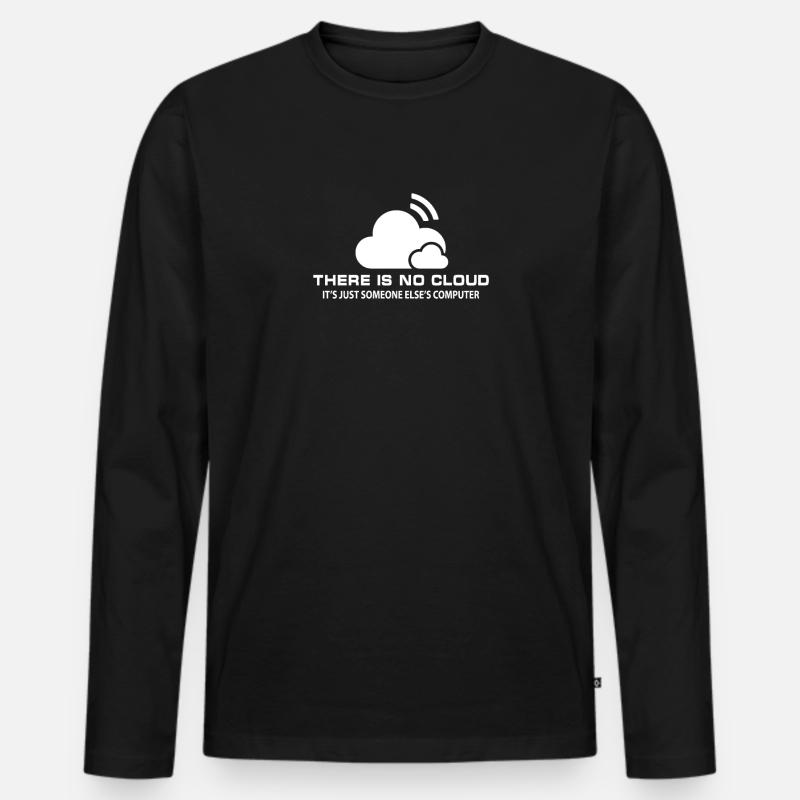 Cloud Cybersecurity Artikel13 Datenschutz Geschenk - Männer Premium Bio Langarmshirt - Schwarz