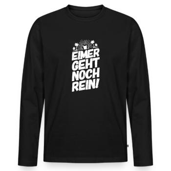 Mallorca Trinkteam Trinkspruch Eimer Geht Noch - Männer Premium Bio Langarmshirt - Schwarz - Vorne - Nico (187cm)