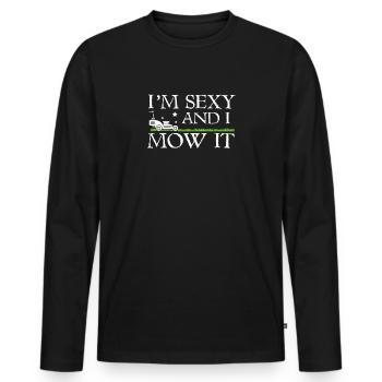 Cadeau de plaisanterie de jardinier de punaise de jardinier de jardin - T-shirt manches longues Premium bio Homme - noir - Devant - Nico (187cm)