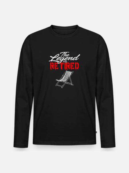 Legenden har gått i pension - pensionär, pensionär, pension - Ekologisk långärmad premium-T-shirt herr - svart