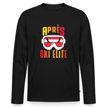 Après-ski élite - snowboard, ski, slalom - T-shirt manches longues Premium bio Homme - noir - Devant - Nico (187cm)