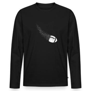 Football américain - T-shirt manches longues Premium bio Homme - noir - Devant - Nico (187cm)
