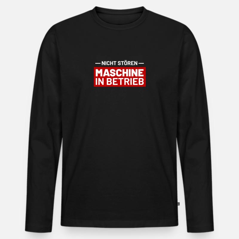 Auto - Männer Premium Bio Langarmshirt - Schwarz