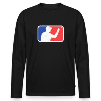 Boire Pong Design Gift Party Jeu à boire - T-shirt manches longues Premium bio Homme - noir - Devant - Nico (187cm)