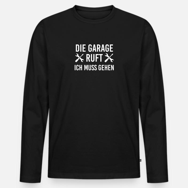 Auto - Männer Premium Bio Langarmshirt - Schwarz