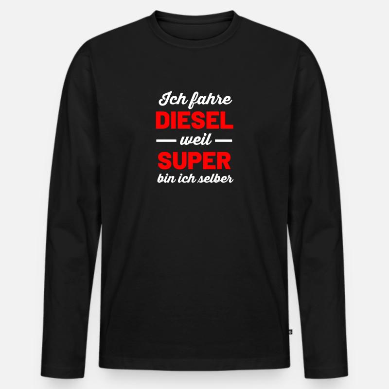 Auto - Männer Premium Bio Langarmshirt - Schwarz