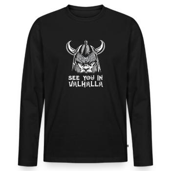 Rendez-vous à Valhalla Vikings Walhalla - T-shirt manches longues Premium bio Homme - noir - Devant - Nico (187cm)