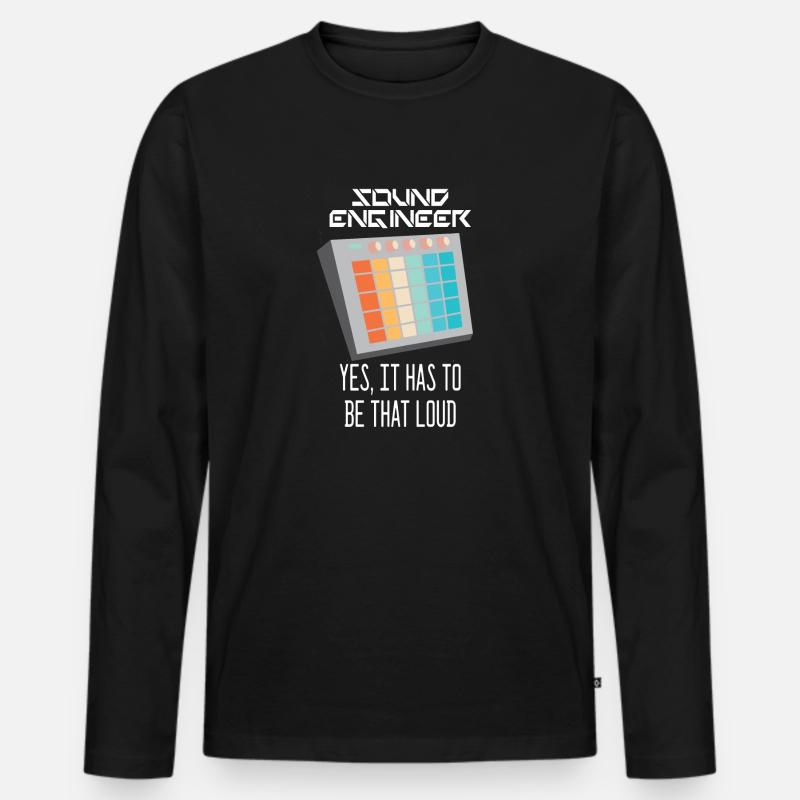 Sound-Engineer I Tontechniker - Männer Premium Bio Langarmshirt - Schwarz