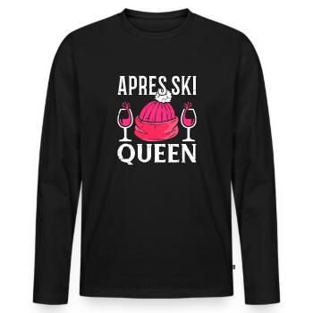 Apres Ski Queen Skihase Snowboard Urlaub Geschenk - Männer Premium Bio Langarmshirt - Schwarz - Vorne - Nico (187cm)