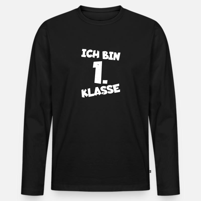 Wars Gestern Kindergarten Ende Erstklassig Jungs - Männer Premium Bio Langarmshirt - Schwarz