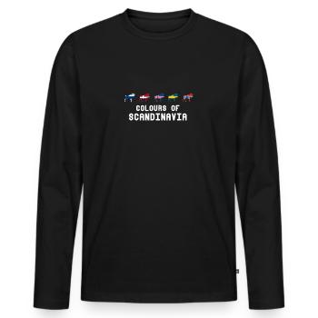 Colors of scandinavia - Scandinavia - Men's Premium Organic Long Sleeve Shirt - black - Front - Nico (187cm)