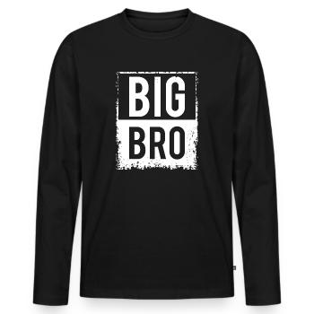 Brothers - Men's Premium Organic Long Sleeve Shirt - black - Front - Nico (187cm)