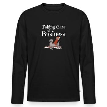 Ferret - Taking Care Of Business - Men's Premium Organic Long Sleeve Shirt - black - Front - Nico (187cm)