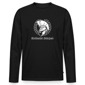 Skinhead antifasciste - T-shirt manches longues Premium bio Homme - noir - Devant - Nico (187cm)