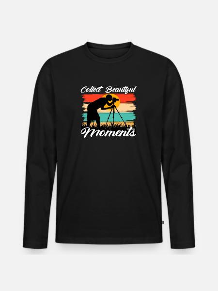 Collect Beautiful Moments - Men's Premium Organic Long Sleeve Shirt - black