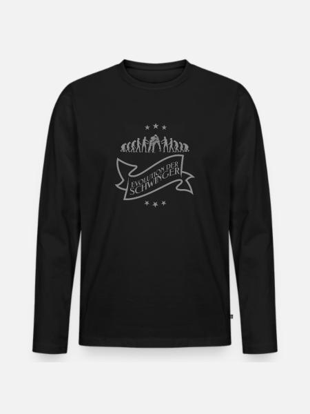 schwingen, schwinger evolution - Männer Premium Bio Langarmshirt - Schwarz