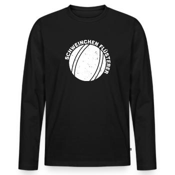 BOULE - Männer Premium Bio Langarmshirt - Schwarz - Vorne - Nico (187cm)