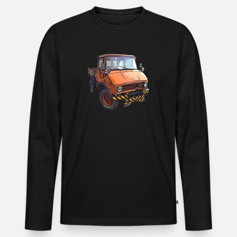 Unimog 406 / 412 - Männer Premium Bio Langarmshirt - Schwarz