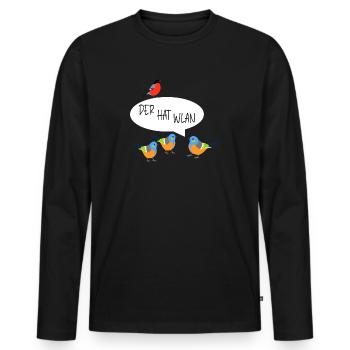 lustiges wlan - Männer Premium Bio Langarmshirt - Schwarz - Vorne - Nico (187cm)