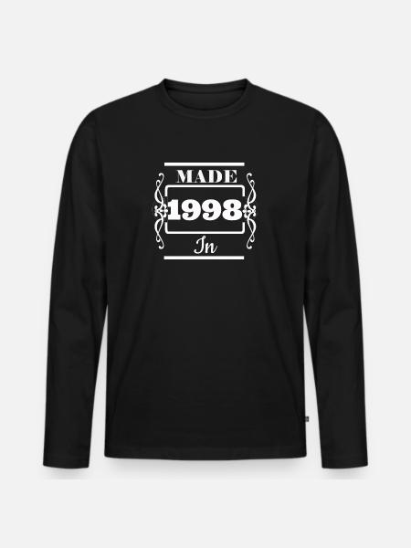 made in 1998 - Men's Premium Organic Long Sleeve Shirt - black