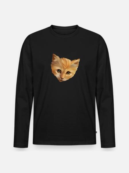 Kitten - Men's Premium Organic Long Sleeve Shirt - black