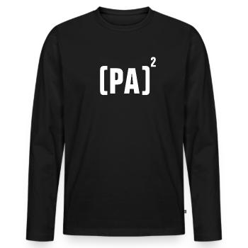 DAD - FATHER - FATHER'S DAY - BIRTHDAY - VALENTINESTA - Men's Premium Organic Long Sleeve Shirt - black - Front - Nico (187cm)