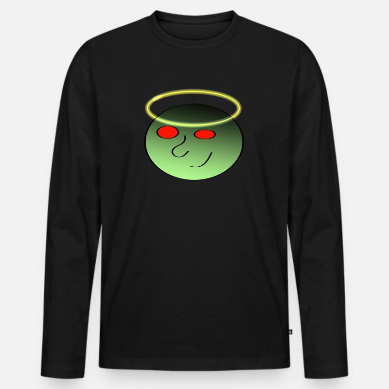 The Face - Männer Premium Bio Langarmshirt - Schwarz