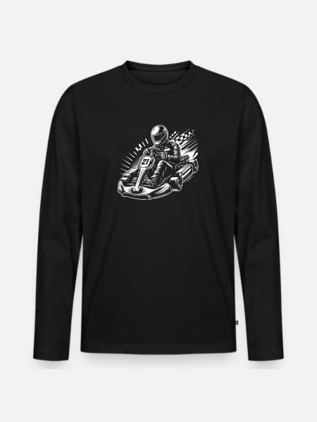 Karting - T-shirt manches longues Premium bio Homme - noir