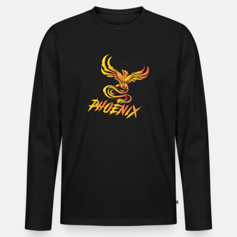 phoenix - Männer Premium Bio Langarmshirt - Schwarz