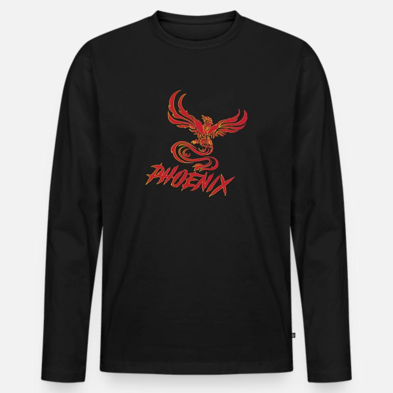 Phönix - Männer Premium Bio Langarmshirt - Schwarz