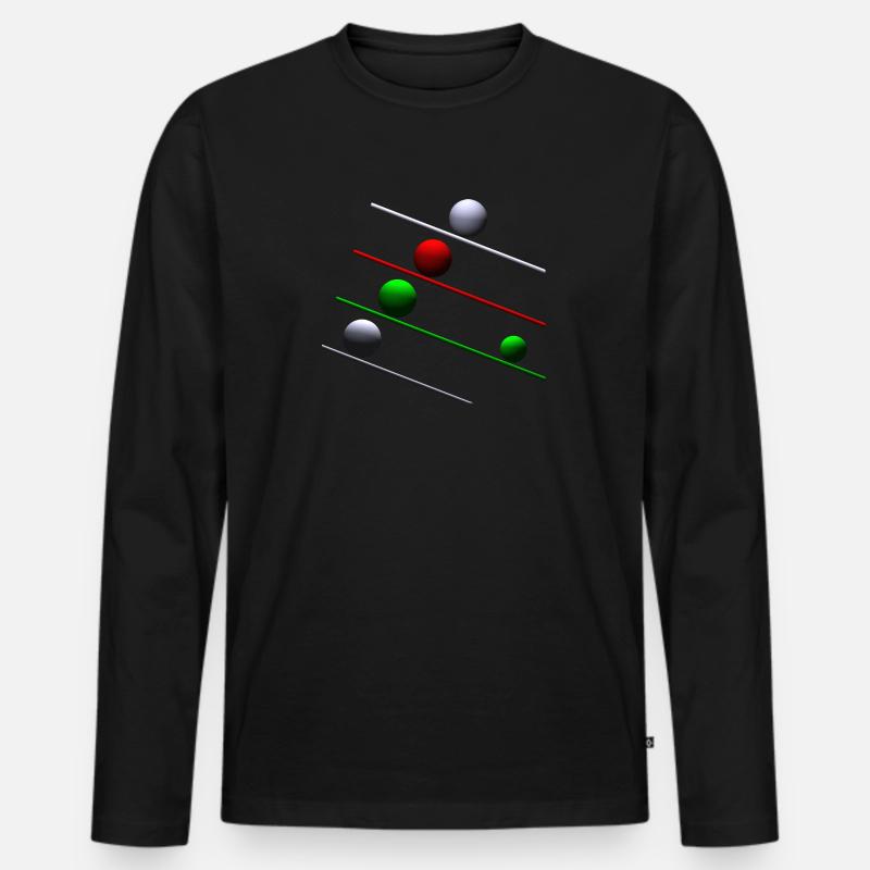 Spielerei mit Kugeln -03- - Männer Premium Bio Langarmshirt - Schwarz