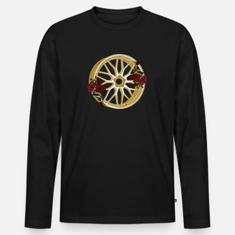 Felge - Männer Premium Bio Langarmshirt - Schwarz