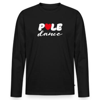 Pole Dance Pole Fitness Pole Dancer Geschenk - Männer Premium Bio Langarmshirt - Schwarz - Vorne - Nico (187cm)