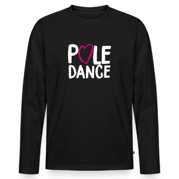 Pole Dance Pole Dance Love Fitness Gift - Men's Premium Organic Long Sleeve Shirt - black - Front - Nico (187cm)