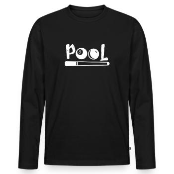 Pool Billiards Köö Ball 8 Jeu Jeu - T-shirt manches longues Premium bio Homme - noir - Devant - Nico (187cm)