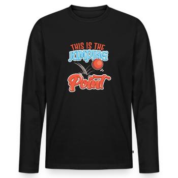 Lustiger Denglisch Spruch Denglisch Sprüche - Männer Premium Bio Langarmshirt - Schwarz - Vorne - Nico (187cm)