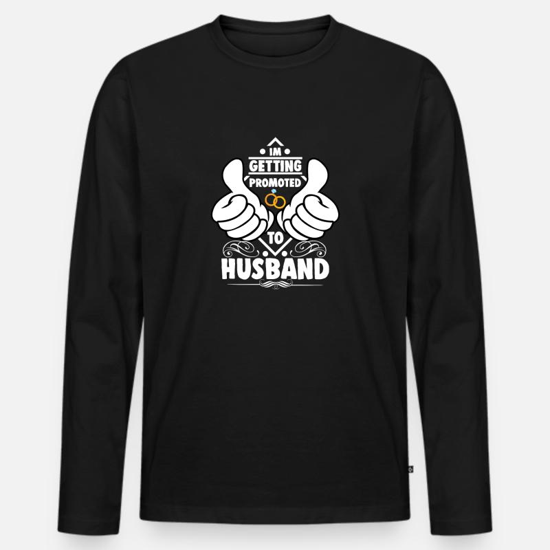 Bräutigam - Männer Premium Bio Langarmshirt - Schwarz