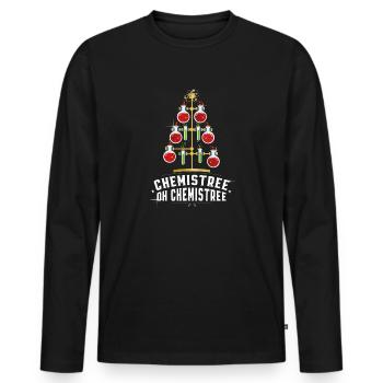 Cadeau De Science De Noël Chimie Nerd - T-shirt manches longues Premium bio Homme - noir - Devant - Nico (187cm)
