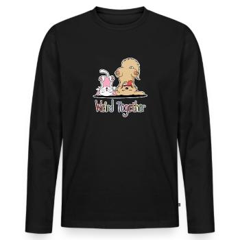Weird Together - Animaux de compagnie de l’amitié chatine - T-shirt manches longues Premium bio Homme - noir - Devant - Nico (187cm)